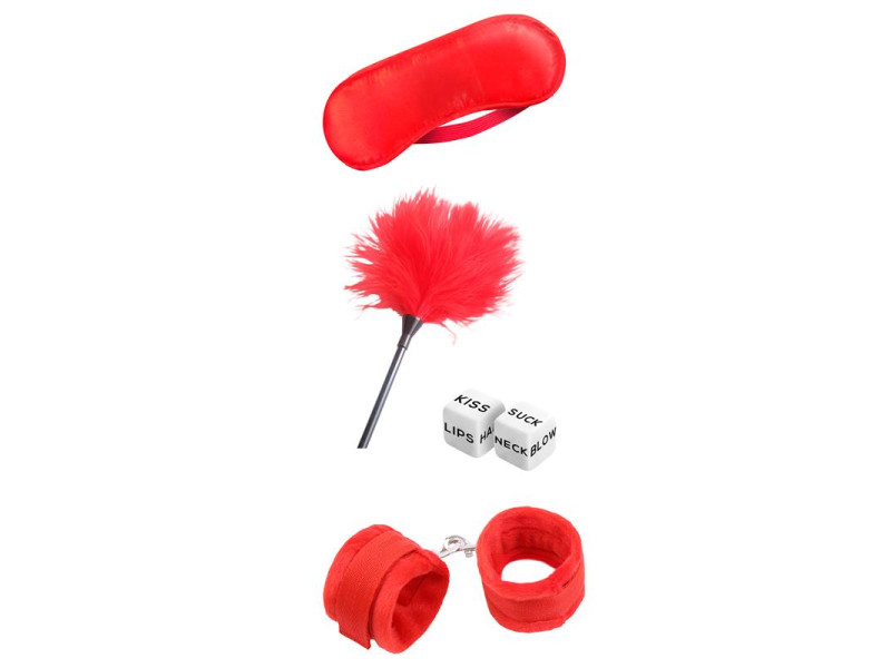 Set de Bondage para Principiantes Starters 4 Piezas Rojo
