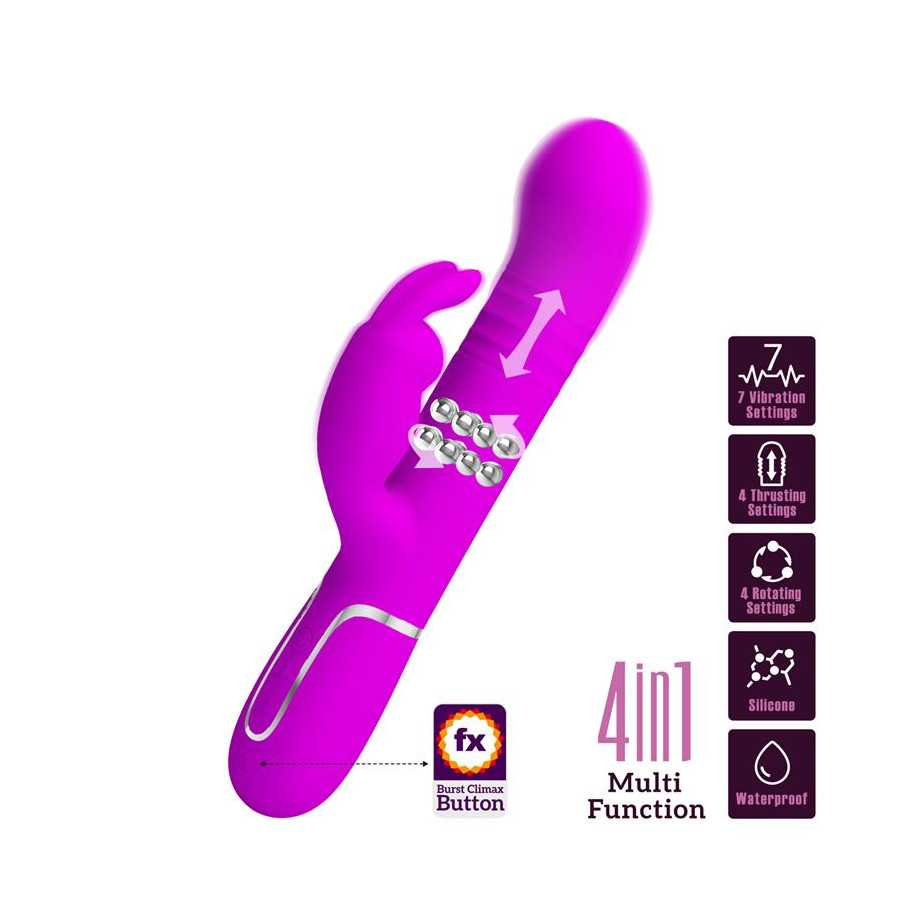 Coale Vibrador con Bolas Rotatorias y Up and Down USB