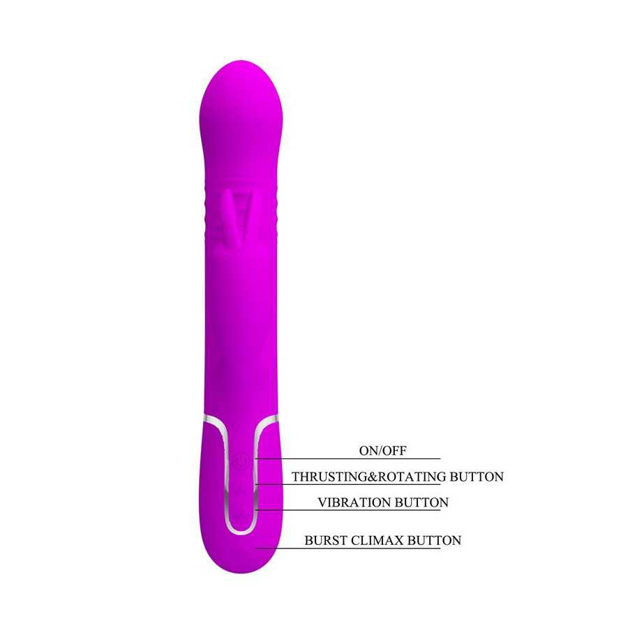 Coale Vibrador con Bolas Rotatorias y Up and Down USB