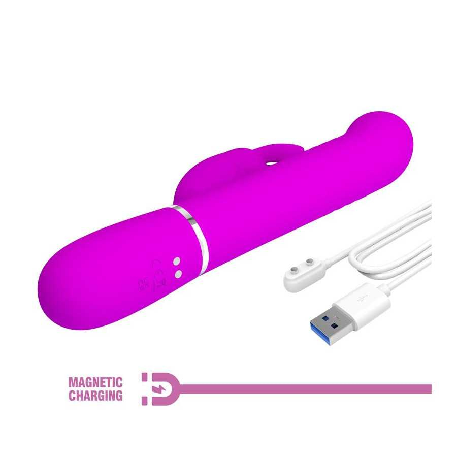 Coale Vibrador con Bolas Rotatorias y Up and Down USB