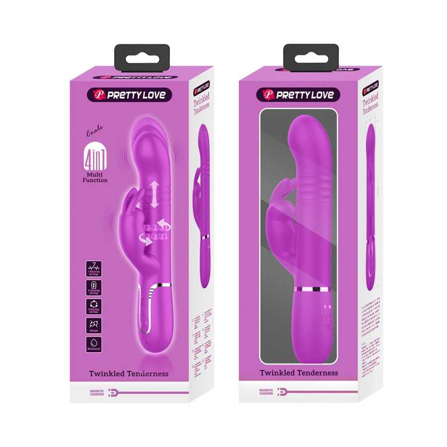 Coale Vibrador con Bolas Rotatorias y Up and Down USB