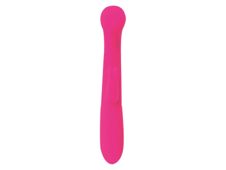 Cotton Vibrador Punto G y Conejito USB Silicona Fuchsia