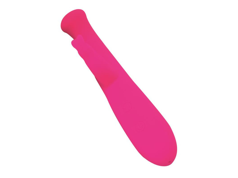Cotton Vibrador Punto G y Conejito USB Silicona Fuchsia