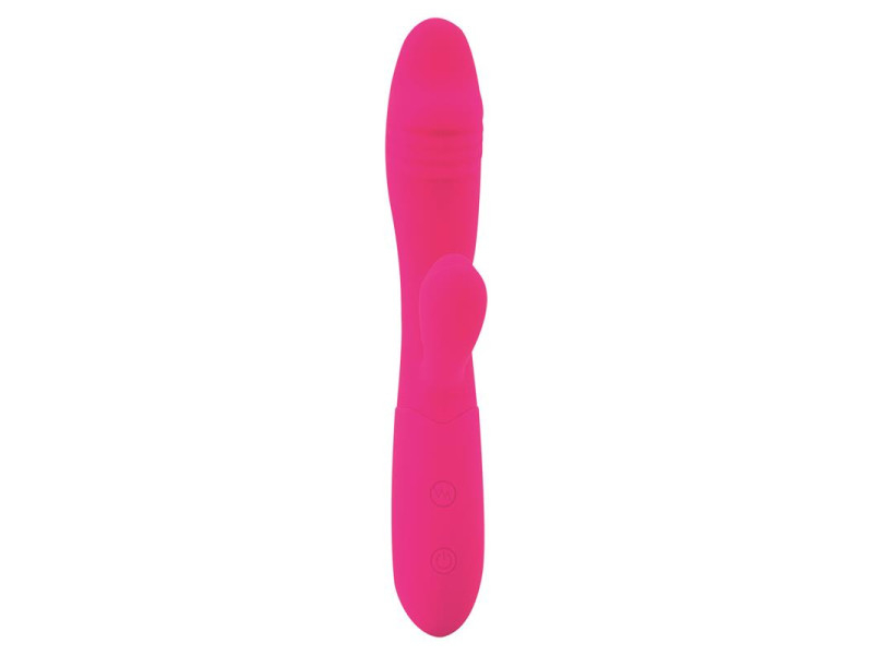Candy Vibrador con Conejito Punto G USB Silicona Fucshia