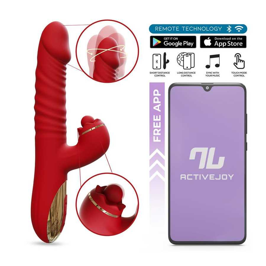 Ascen Vibrador con Thrusting y Waving y APP USB Magnetico