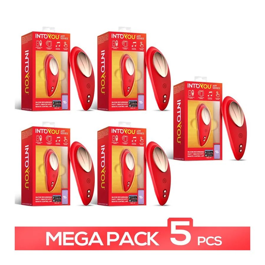 Pack 5 Vibrador de Braguita con APP Rojo Pack 5 Vibrador de Braguita con APP Rojo