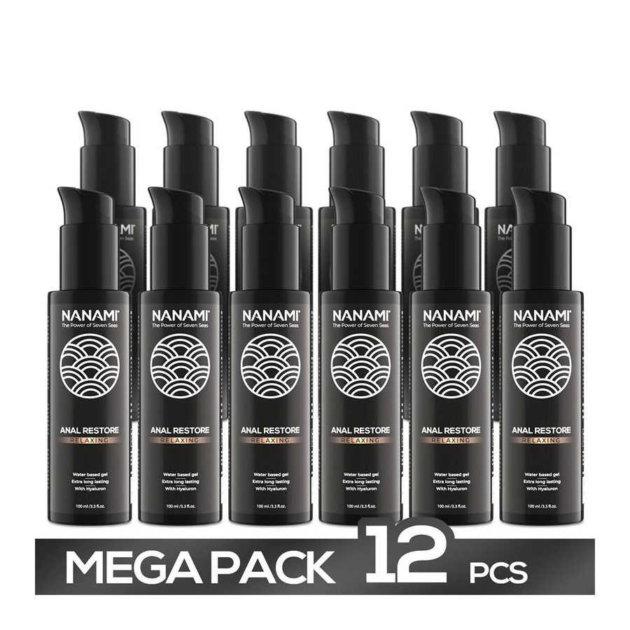 Pack de 12 Gel Lubricante Anal a Base de Agua Anal Restore 100ml