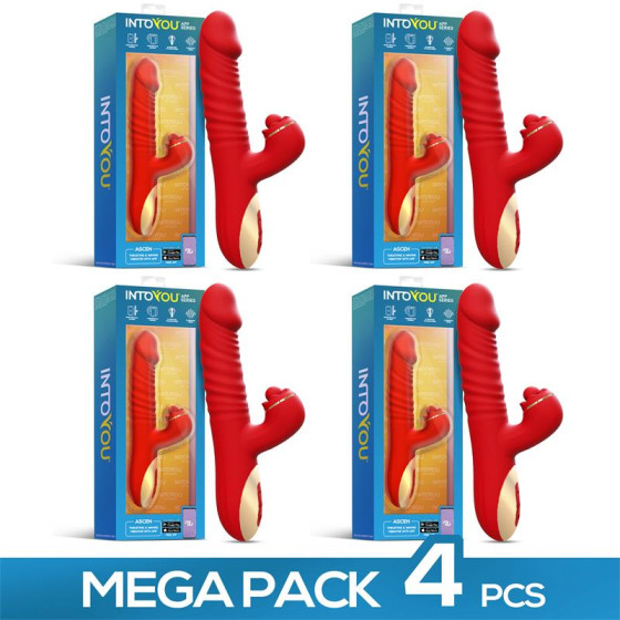 Pack de 4 Ascen Vibrador con Thrusting y Waving con APP