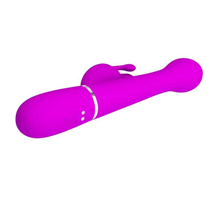 Vibrador con Thrusting y Bolas Rotatorias Dejon Rosa