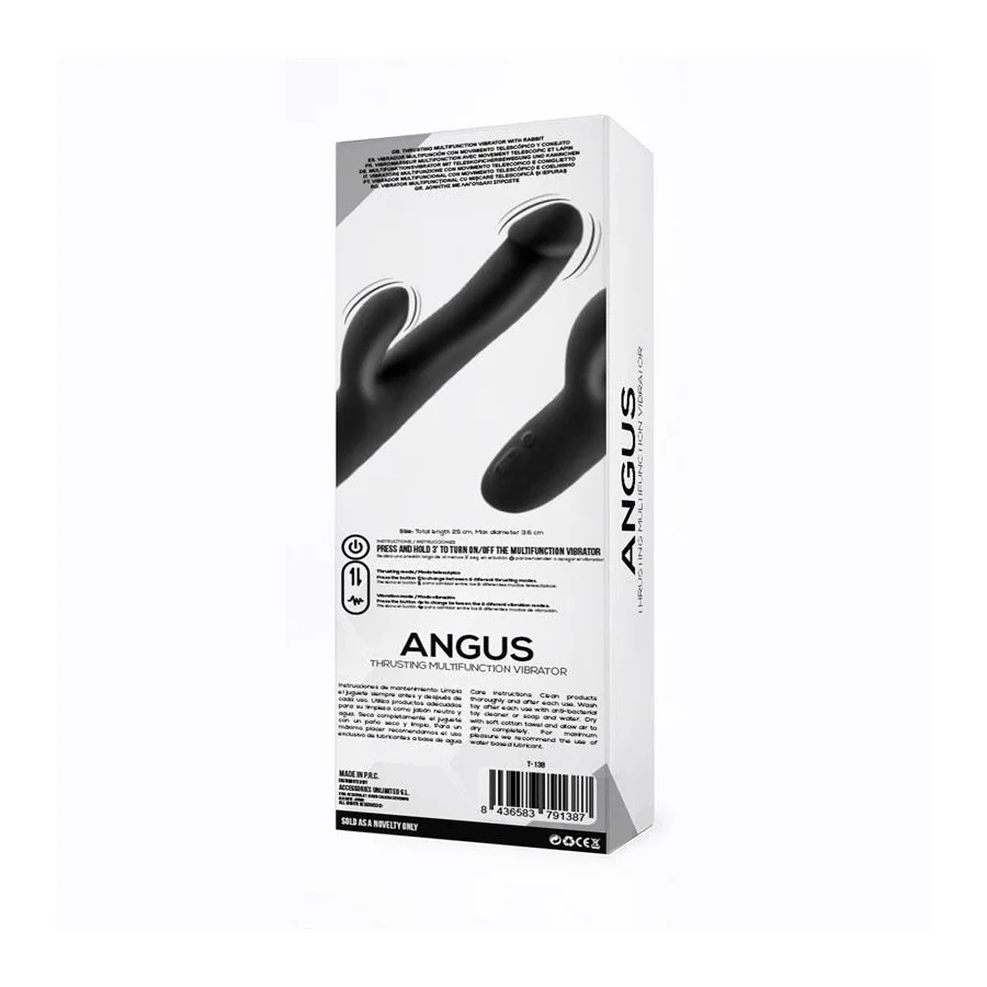 Angus Vibrador con Funcion de Movimiento Thrusting 2 Motores Silicona USB