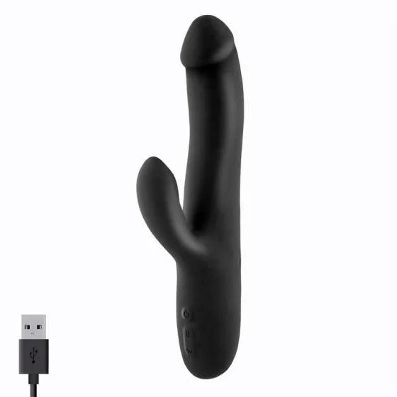 Angus Vibrador con Funcion de Movimiento Thrusting 2 Motores Silicona USB