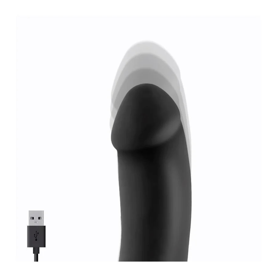 Angus Vibrador con Funcion de Movimiento Thrusting 2 Motores Silicona USB