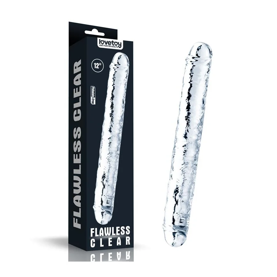 Dildo Doble Flawless Clear 12 Transparente