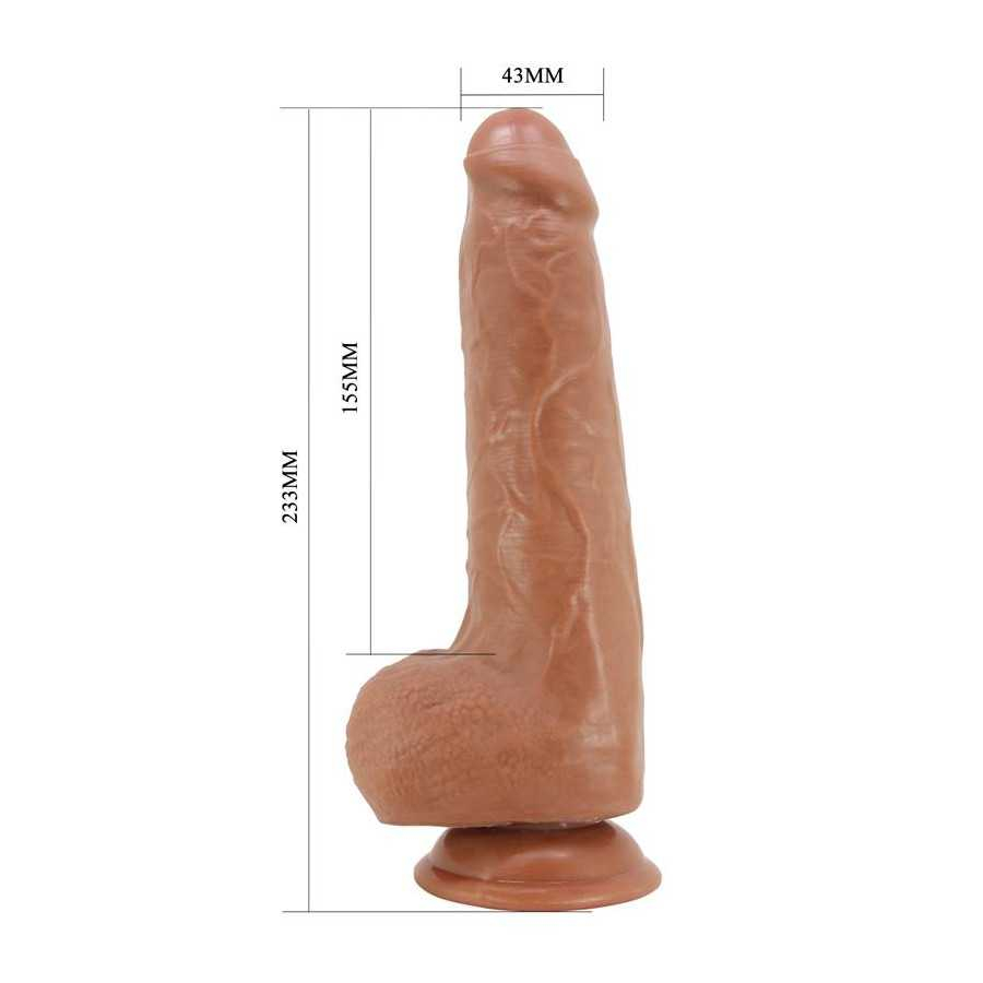 Dildo con Testiculos y Piel Deslizante 233 cm