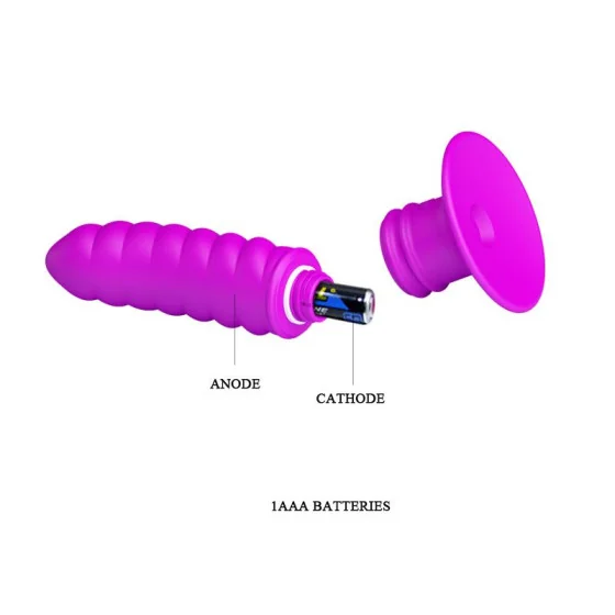 Vibrador Twist Plug Anal Purpura