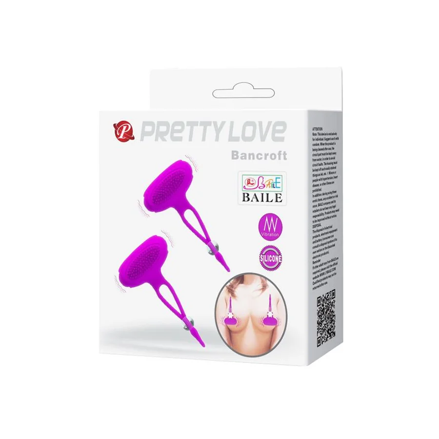 Pretty Love Pinzas para Pezones Bancroft Color Purpura