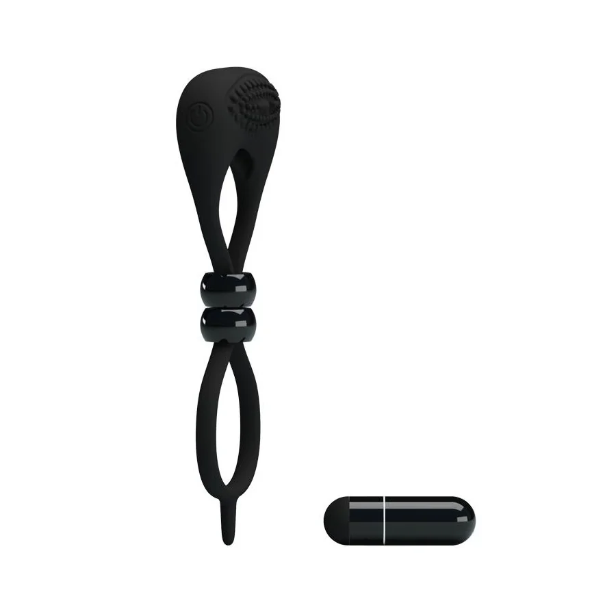 Pretty Love Anillo Vibrador Locker Color Negro