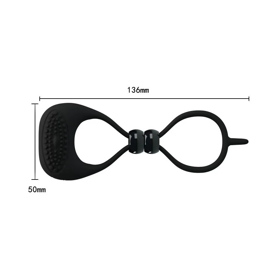 Pretty Love Anillo Vibrador Locker Color Negro