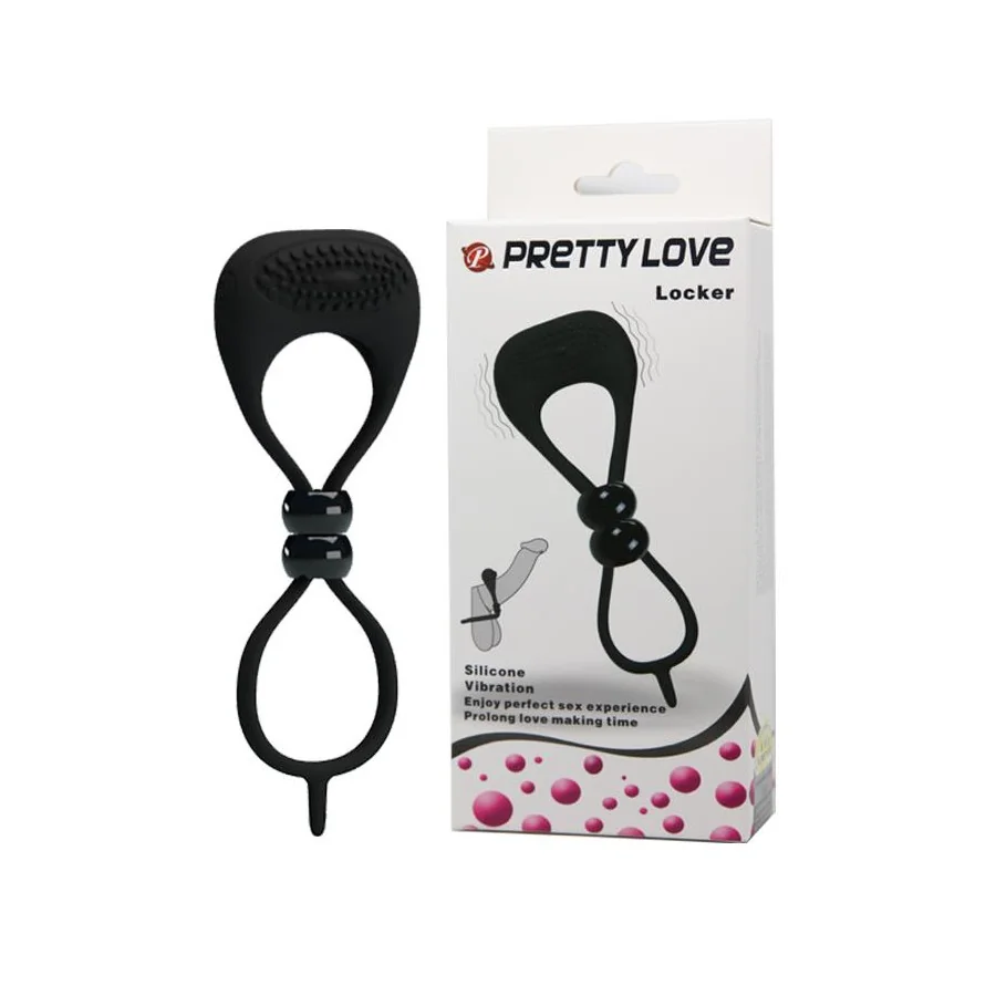 Pretty Love Anillo Vibrador Locker Color Negro