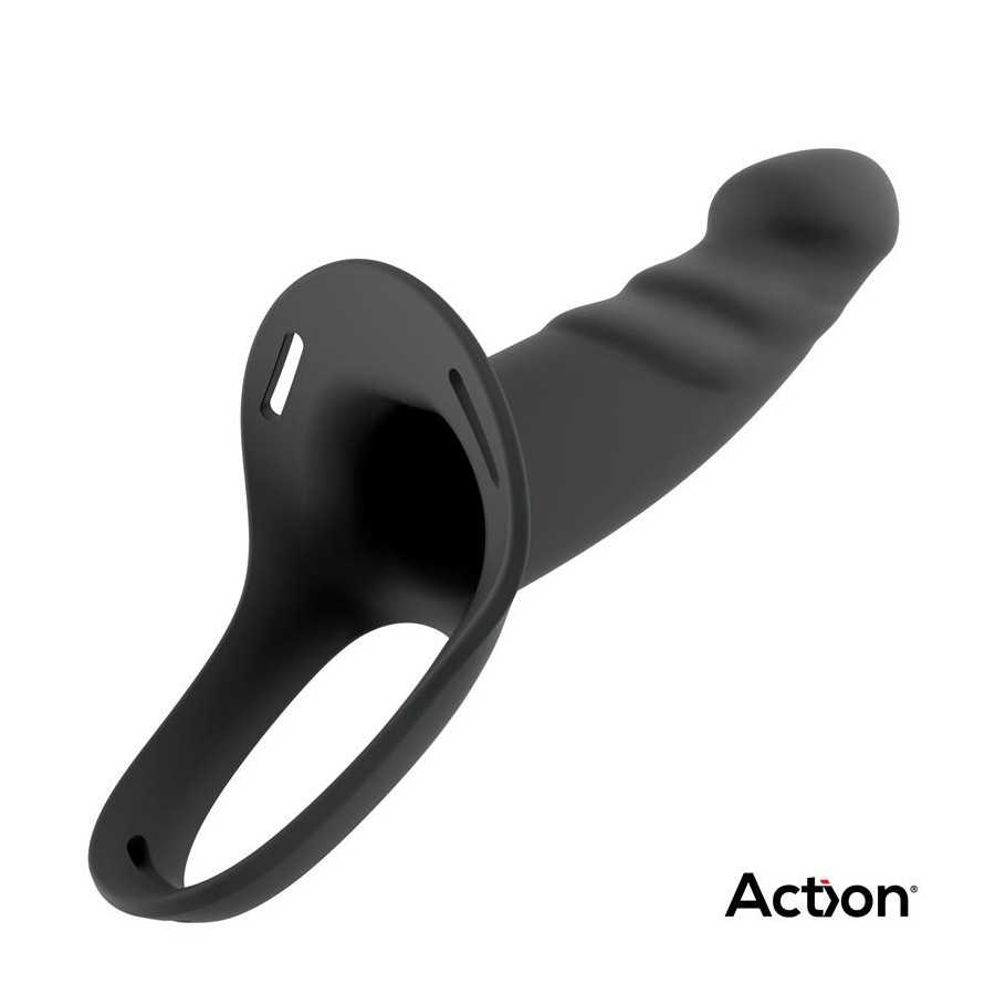 Arnes Strap on con Dildo Hueco Silicona Premium Talla L Negro