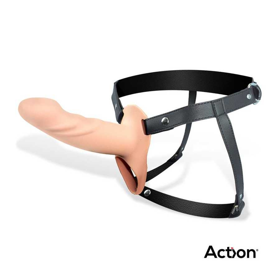 Arnes Strap on con Dildo Hueco Silicona Premium Talla L