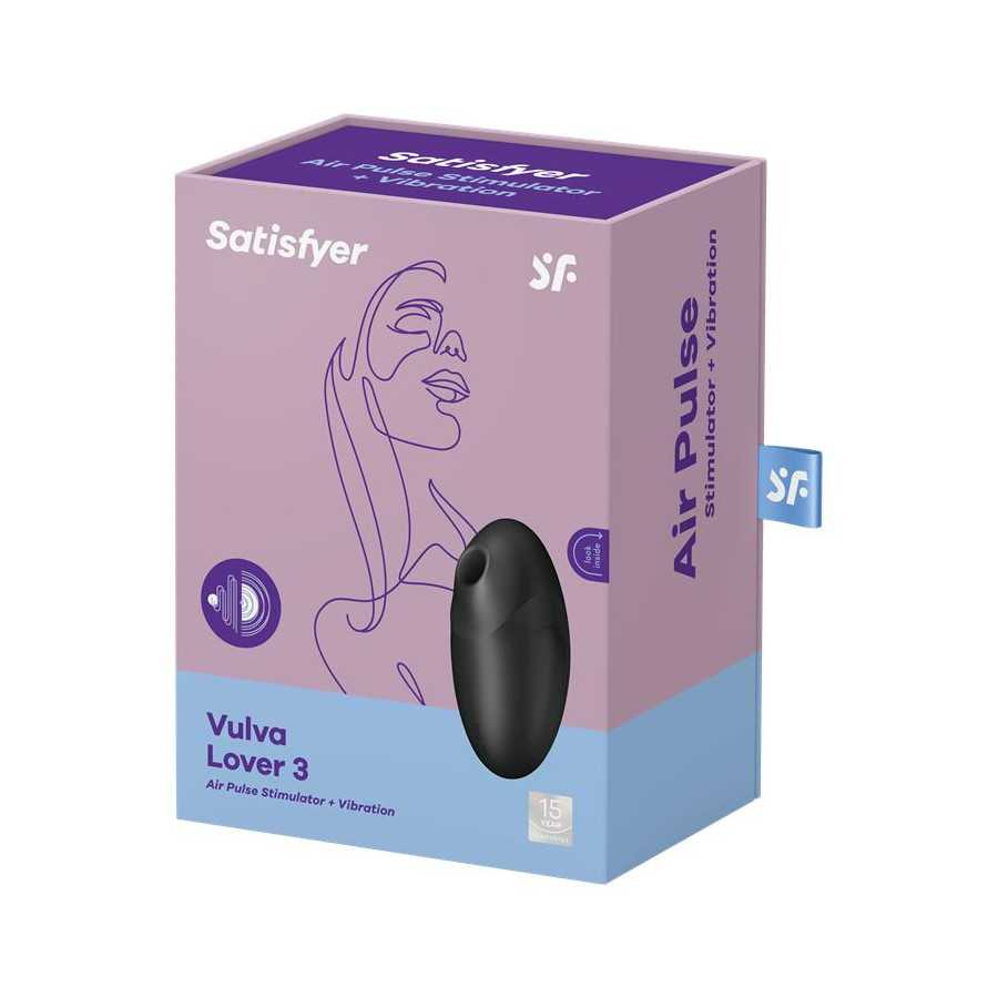 Vulva Lover 3 Succionador de Clitoris Negro