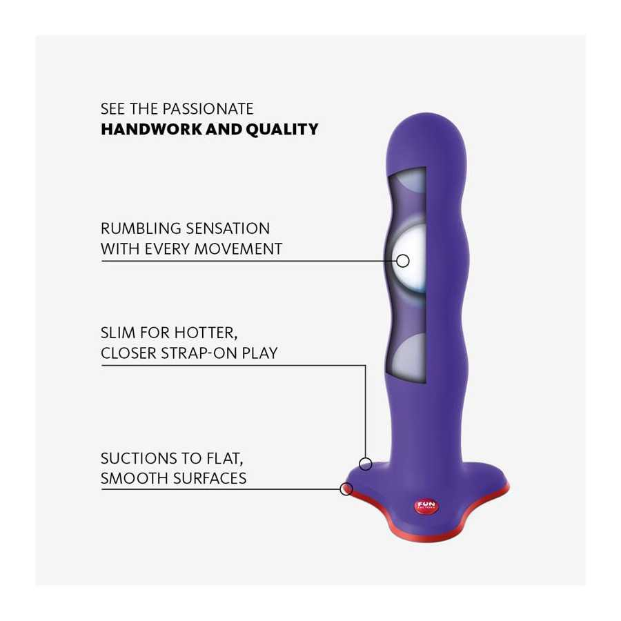 Bouncer Dildo con Bolas Internas Flashy Purple