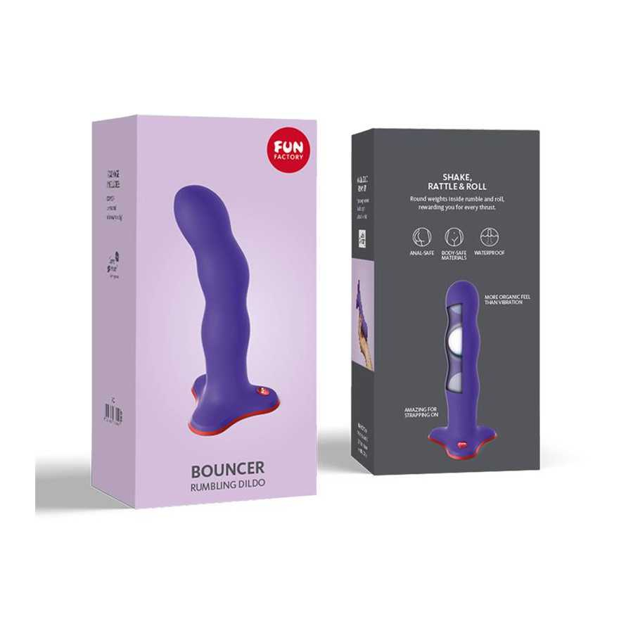 Bouncer Dildo con Bolas Internas Flashy Purple