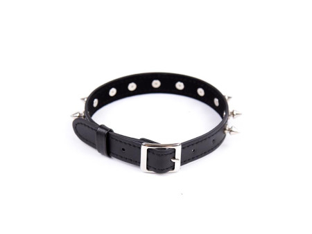 Collar con Pinchos Ajustable 43 cm Negro Collar con Pinchos Ajustable 43 cm Negro