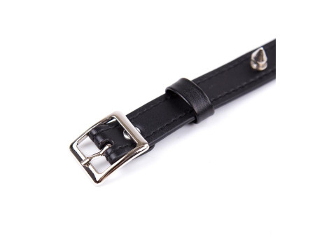 Collar con Pinchos Ajustable 43 cm Negro Collar con Pinchos Ajustable 43 cm Negro