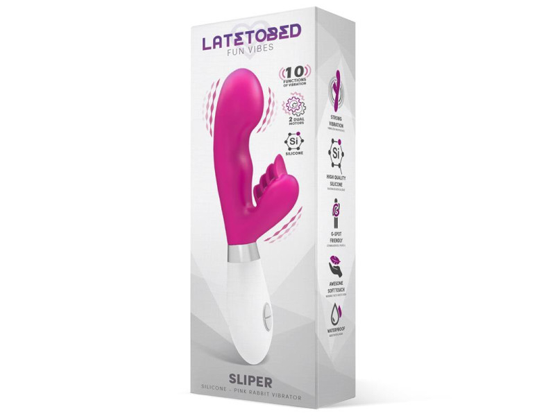 Sliper Vibrador Conejito Silicona Rosa