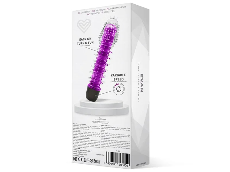 Evan Vibrador Multi Velocidad Purpura