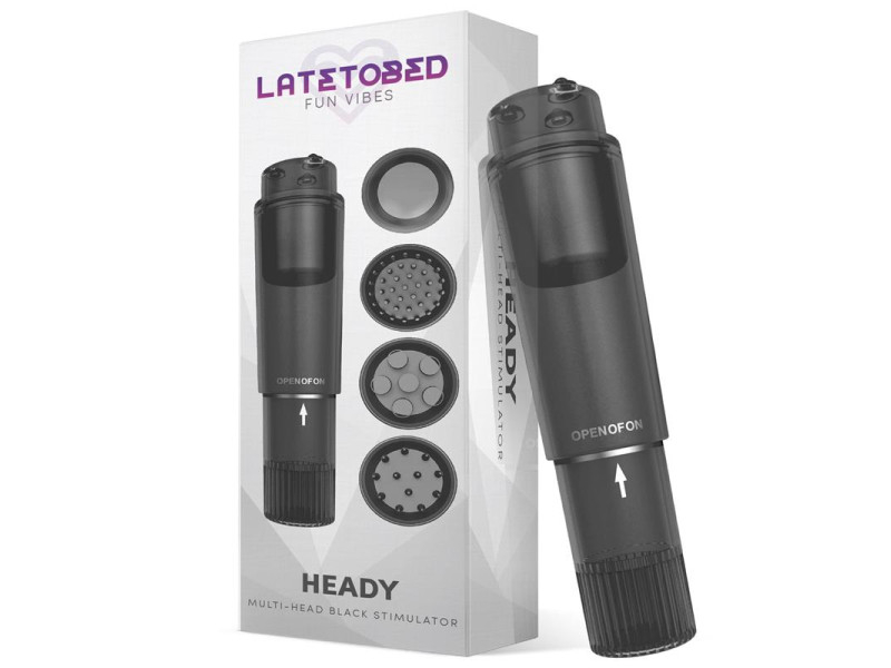Heady Estimulador con 4 Cabezales Negro