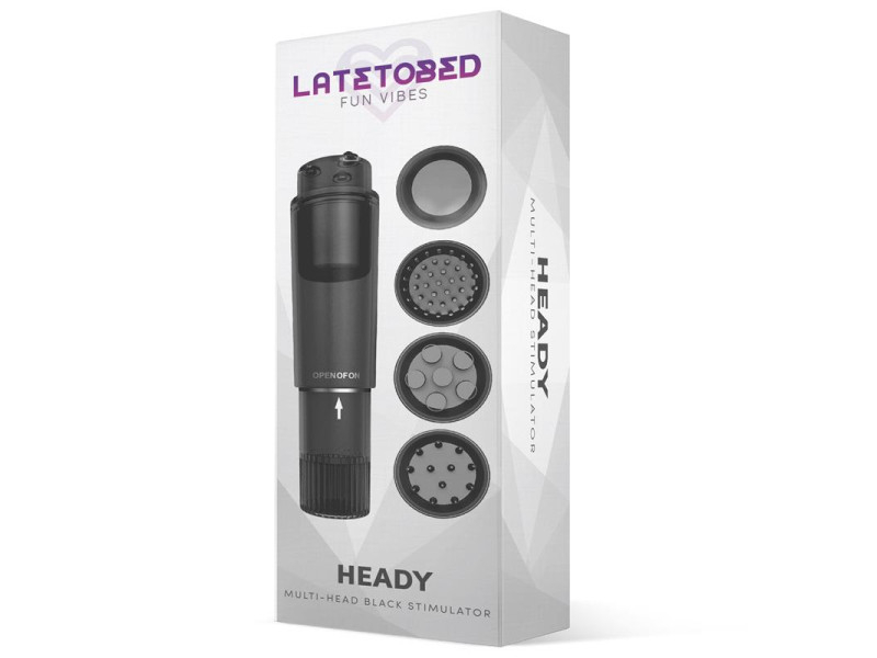 Heady Estimulador con 4 Cabezales Negro