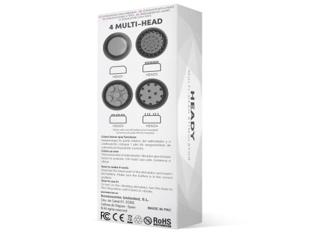 Heady Estimulador con 4 Cabezales Negro