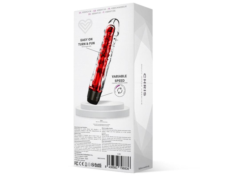 Chris Vibrador Multi Velocidad Rojo