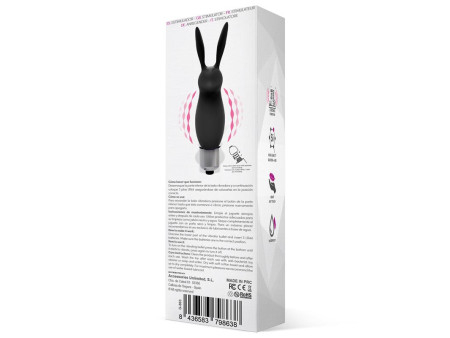 Hopye Bala Vibradora Conejito Silicona Negro