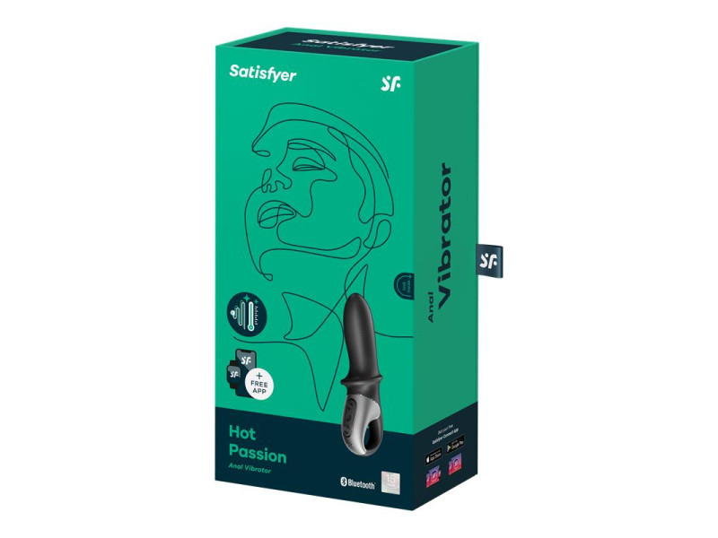 Hot Passion Estimulador Anal con APP y Vibracion Funcion de Calor USB