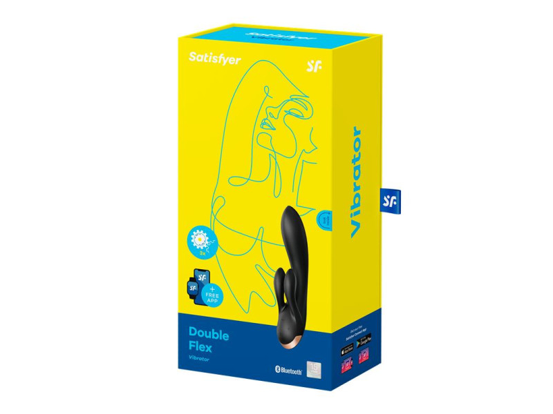 Double Flex Vibrador Punto G 3 Motores Satisfyer APP Connect Negro