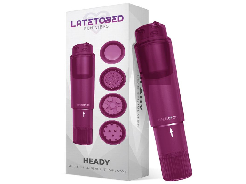 Heady Estimulador con 4 Cabezales Purpura Heady Estimulador con 4 Cabezales Purpura