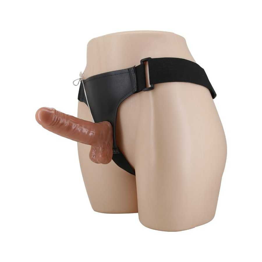 Arnes con Dildo Retractil con Vibracion