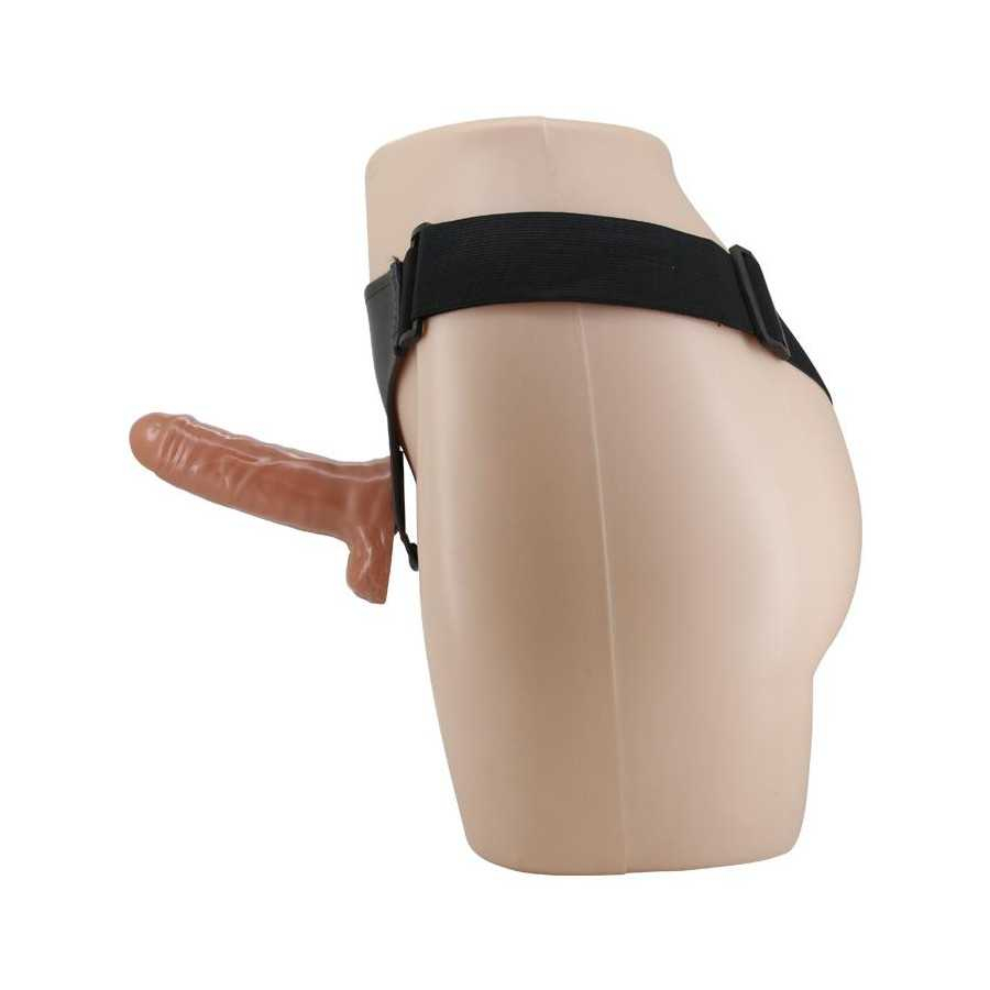 Arnes con Dildo Retractil con Vibracion