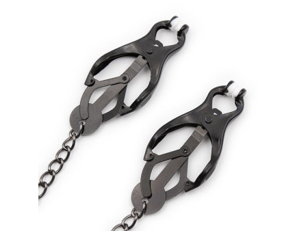 Pinzas Japonesas para Pezones con Cadena Negro