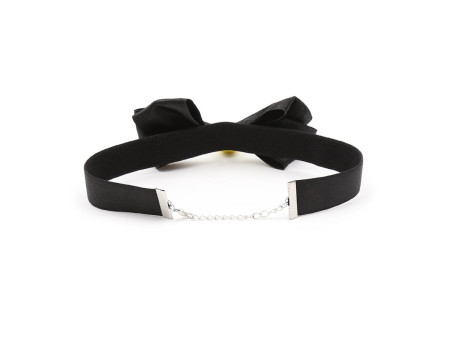 Collar con Lazo y Cascabel 36 cm Negro L