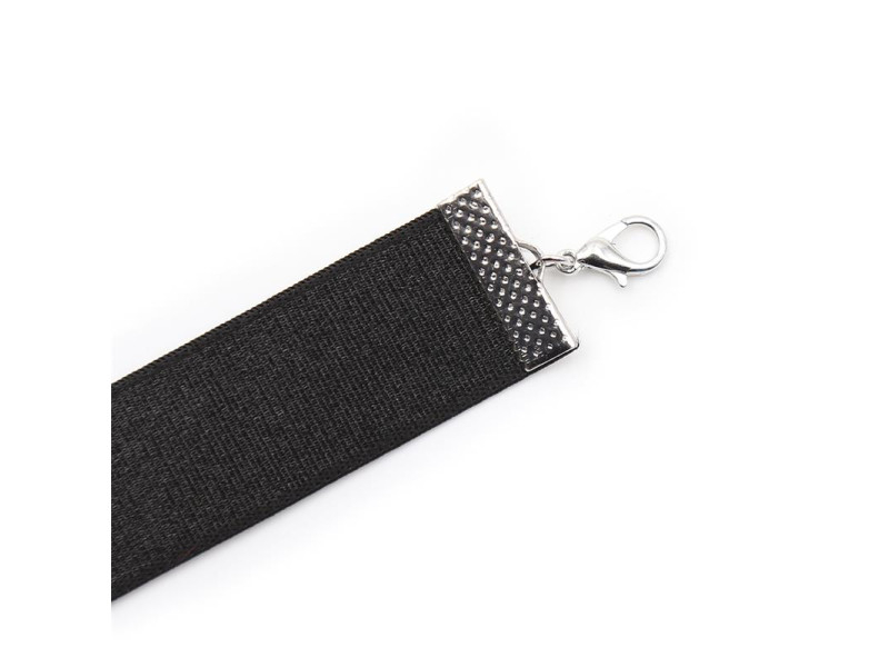 Collar con Lazo y Cascabel 36 cm Negro L