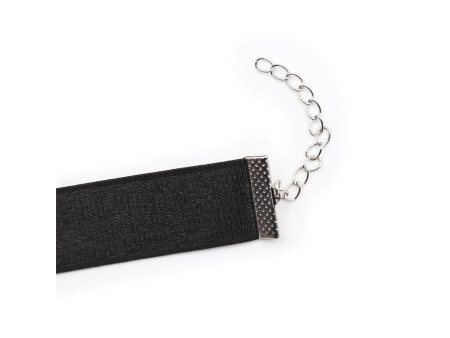 Collar con Lazo y Cascabel 29 cm Negro M