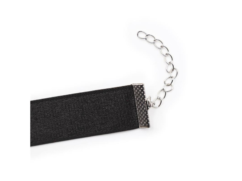 Collar con Lazo y Cascabel 29 cm Negro M