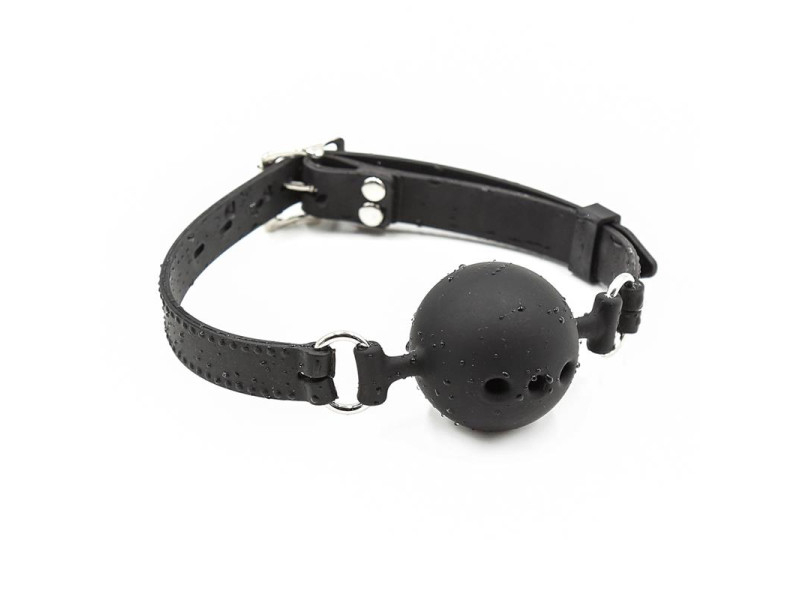 Mordaza de Bola Transpirable Silicona 5 cm Talla L Negro Mordaza de Bola Transpirable Silicona 5 cm Talla L Negro