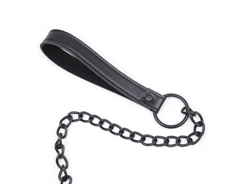 Collar con Correa Negro