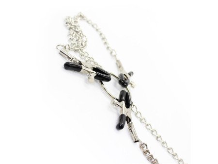 Pinzas para Pezones y Clitoris con Cadena Metal